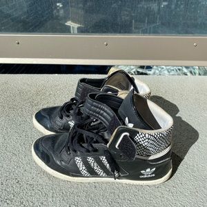 Adidas Black and White Ankle Protection Sneakers